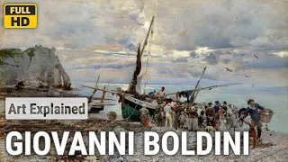 Giovanni Boldini: A collection of 10 oil and water color paintings with title and year, 1875-1884 [