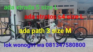 ada xtrada 5 size L, stratos s4 dan path 3  #jualbelisepeda #polygon #xtrada #roadbike #sepedabekas