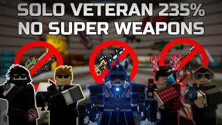 Solo Veteran 235% (NO SUPER WEAPONS) || Pixel Gun Tower Defense