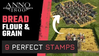 ANNO 1800 - 9 perfect STAMPS for BREAD!  + Flour and Grain productions - 2023