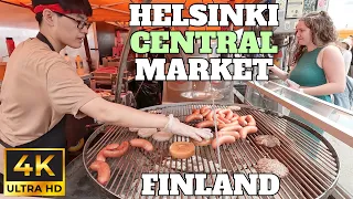 HELSINKI'S TRADITIONAL CENTRAL MARKET - A FOODIE'S DREAM - FINLAND 4K 2023