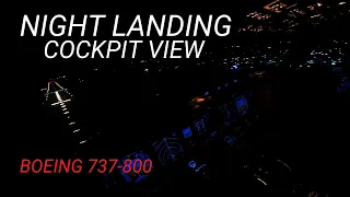 Night Landing in Dortmund Airport | GoPro9 | Cockpit View | Boeing 737 [HD]