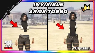 GTA 5 ONLINE - UPDATE GET PERMANENT INVISIBLE ARMS/TORSO GLITCH TUTORIAL (FEMALE ONLY )