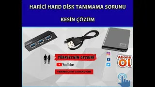 HARİCİ HARD DİSK ÇALIŞMIYOR SORUNU KESİN ÇÖZÜM