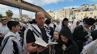 Listen: Exciting Jewish prayer at the Western Wall plaza (Wailing Wall), Jerusalem