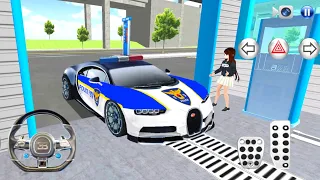 New Police Car Bugatti Chiron Driving - 3D Driving Class 2024 - best Android gameplay