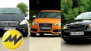 Vergleich Audi S3 vs. BMW 130i und Mercedes A 200 Turbo Wolf