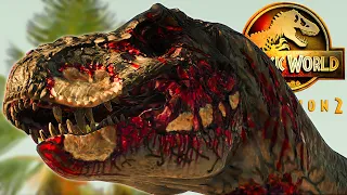 ZOMBIE Dinosaur Apocalypse in Jurassic Park | T-Rex ZOMBIE | Jurassic World Evolution 2