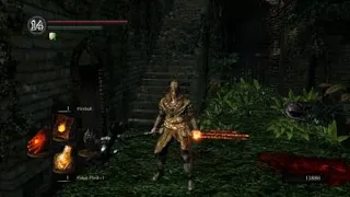 DARK SOULS™: REMASTERED_Pyromancer vs 3rd boss Capra Demon in Undead Burg