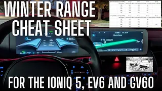 Winter Range Cheat Sheet for Ioniq 5, EV6 and GV60! Know How Far You Can Go When It Gets Cold!