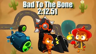 BTD6 Race Bad To The Bone in 2:12.51 (Safe and Easy No-Mael-Strat for the Sub 3 Achievement)