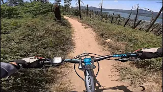 GOING GREEN TRAIL(Snow summit bike park)Big Bear ,Ca LONG FAST FLOWY DOWNHILL WITH NICE LAKE VIEW!