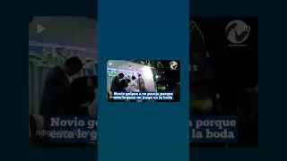 novio se enfada en plena boda y golpea a la novia.