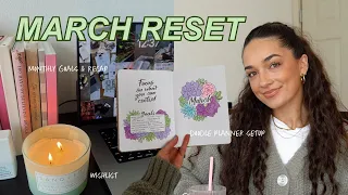 MONTHLY RESET WITH ME 🍀🌷🌈 february recap, march goals + doodle planner setup, finances, my wish list