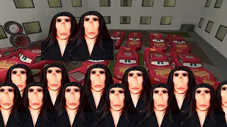 Rosalia family Vs a loot of Lightning mcqueen Gmod