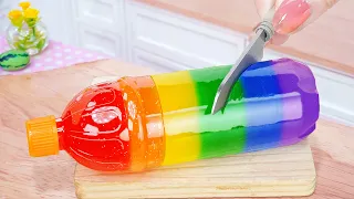 Fruits Jelly 🌈 🍉 Tasty Miniature Bottle Rainbow Jelly Decorating |  1000+ Miniature Cake Ideas