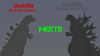 Godzilla (First Generation) meets Godzilla (Godzilla Minus One) - Stick Nodes Animation