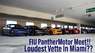 Dodge Charger Almost Hits GV_Aspirated At FIU Meet!? Loudest Corvette Grand Sport Ever??