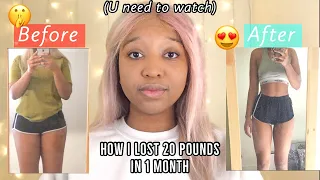 HOW I LOST 20 POUNDS IN 1 MONTH *What I eat*Intermittent fasting+Chloe ting 2 week shred abs at home