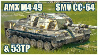 AMX M4 mle. 49, SMV CC-64 & 53TP Markowskiego • WoT Blitz Gameplay