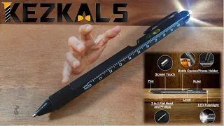 KEZKALS 9 In 1 Multitool Pen | Be Prepared For Emergencies!