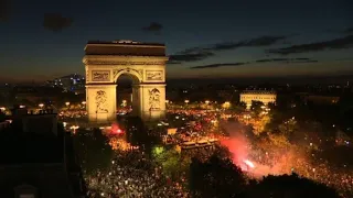 World Cup: Parisians celebrate France's win on Champs Elysees