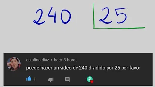 EJERCICIOS de DIVISIONES de 2 CIFRAS resueltos  -  240 entre 25