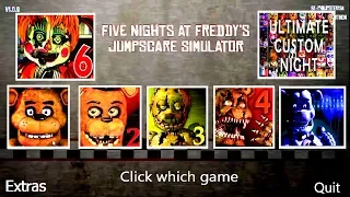 Ultimate Custom Night ALL FNAF 7 6 5 4 3 2 1 All Jumpscares Simulator