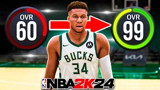 Giannis Antetokounmpo Build 60 OVR to 99 OVR ( No Money Spent ) EP.1 NBA2K24