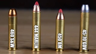 Big Bore Cartridges Compared! Velocity Tests and more! 460 S&W vs 444 Marlin vs 450 BM vs 45-70 Govt