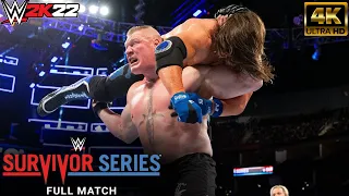 FULL MATCH - Brock Lesnar vs. AJ Styles - Champion vs. Champion Match: Survivor Series(WWE 2K22)