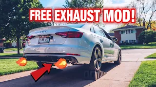 How to Make Your Car Louder for FREE! (Audi S4 Exhaust Valve MOD!)