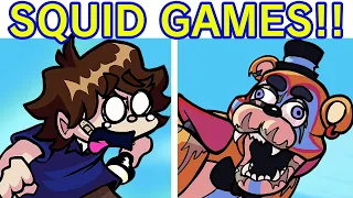 Friday Night Funkin' VS Freddy SQUID GAMES! (FNF Mod/FNAF) (Five Nights at Freddy's Security Breach)