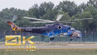 (4K) Mil Mi-24V & Mil Mi-171Sh from the Czech Air Force departure at Kleine Brogel Air Base EBBL