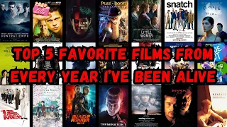 Top 5 Favorite Films from Every Year I've Been Alive ( How many have YOU Watched? )