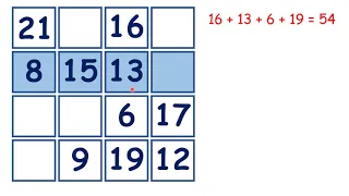 Solve 4x4 magic squares