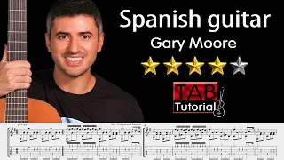 Spanish guitar by Gary Moore | Classical Guitar Tutorial + Sheet & Tab