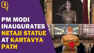 Watch | Kartavya Path Inauguration: PM Narendra Modi Unveils Netaji Subhas Chandra Bose Statue