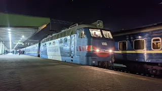 🇺🇦 "Брендовий" Електровоз ЧС4-077 з поїздом EN 29 Київ-Ужгород