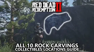 Red Dead Redemption 2 - All 10 Rock Carvings Locations - Geology for Beginners - Required for 100%