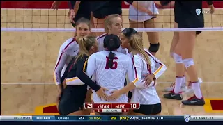 Women’s Volleyball: USC 1, Stanford 3 - Highlights 10/15/17