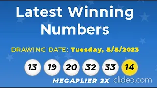 Mega Millions draw from  08/08/2023 Jackpot Draw | Tonight Winning Number Aug 08, 2023