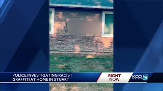 Racist graffiti painted on home in Stuart