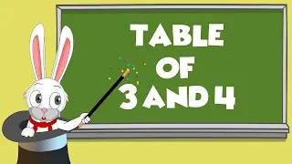 Multiplication Tables 3 and 4 | Learn Numbers For Children |tables for kids