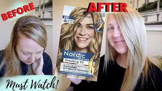 HOW TO ADD HIGHLIGHTS TO HAIR AT HOME FOR BEGINNERS WITH NORDIC Blonde Streaking Kit!!