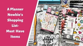 A Planner Newbie's Shopping List- Must Have Items