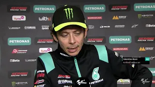 Valentino Rossi reaction to Moto3 winer Pedro Acosta 2021 Doha Grand Prix