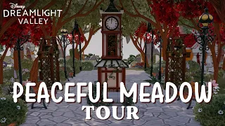 disney dreamlight peaceful meadow tour | cottagecore design inspiration
