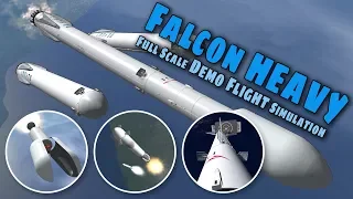 SpaceX Falcon Heavy Demo Flight - Full Scale Simulation with Marcus House - KSP, RSS / RO