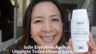 Isdinn Eryfotona Ageless Ultralight Tinted Mineral Sunscreen Wear Test